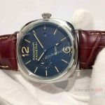 AAA Replica Panerai Radiomir GMT Brown Leather Strap Watch PAM 421